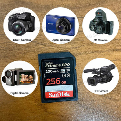 256GB 1TB High Speed SD Card 4K UHS-I V30