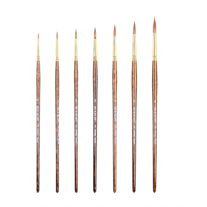 Kolinsky Hair Artist Paint Brush Set for Watercolor Acrylic Oil