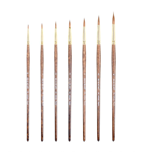 Professional Sable Hair Paint Brushes Art Set Watercolor Acrylic Oil