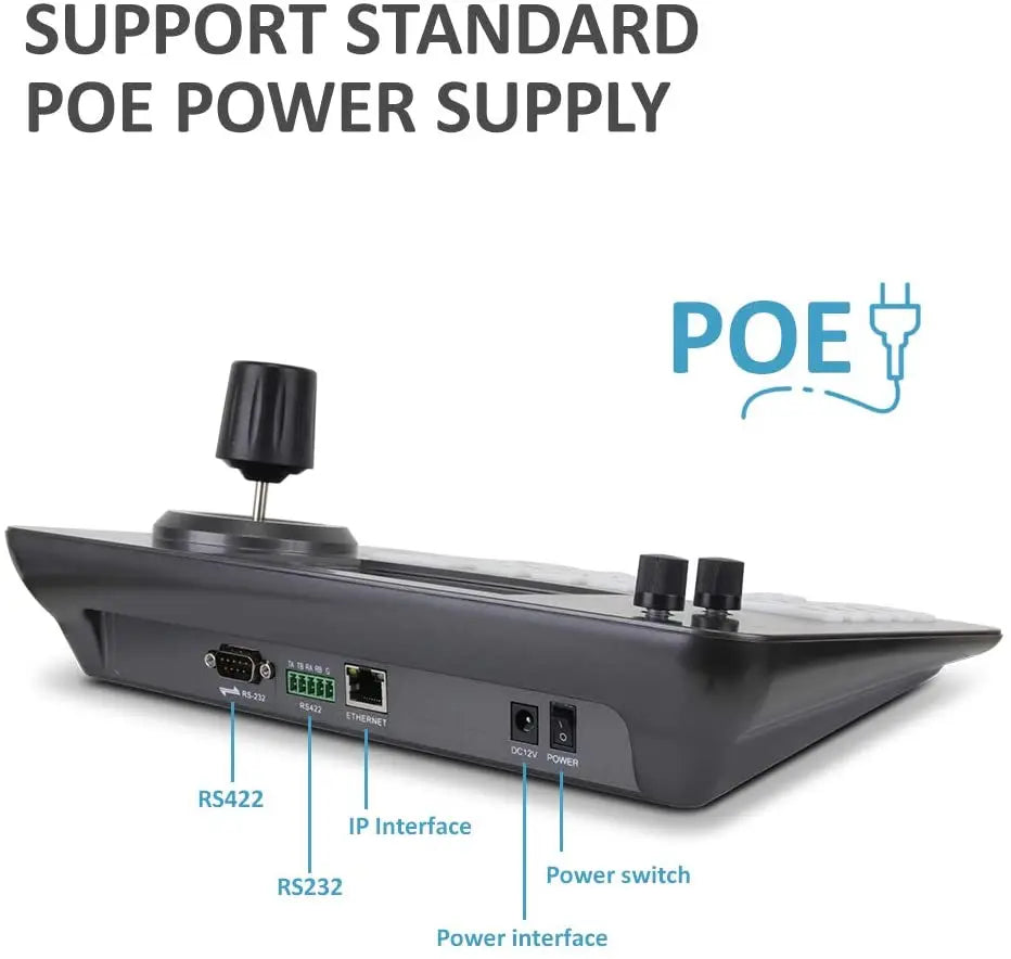 Network PTZ Controller with POE and Multi-Camera Support