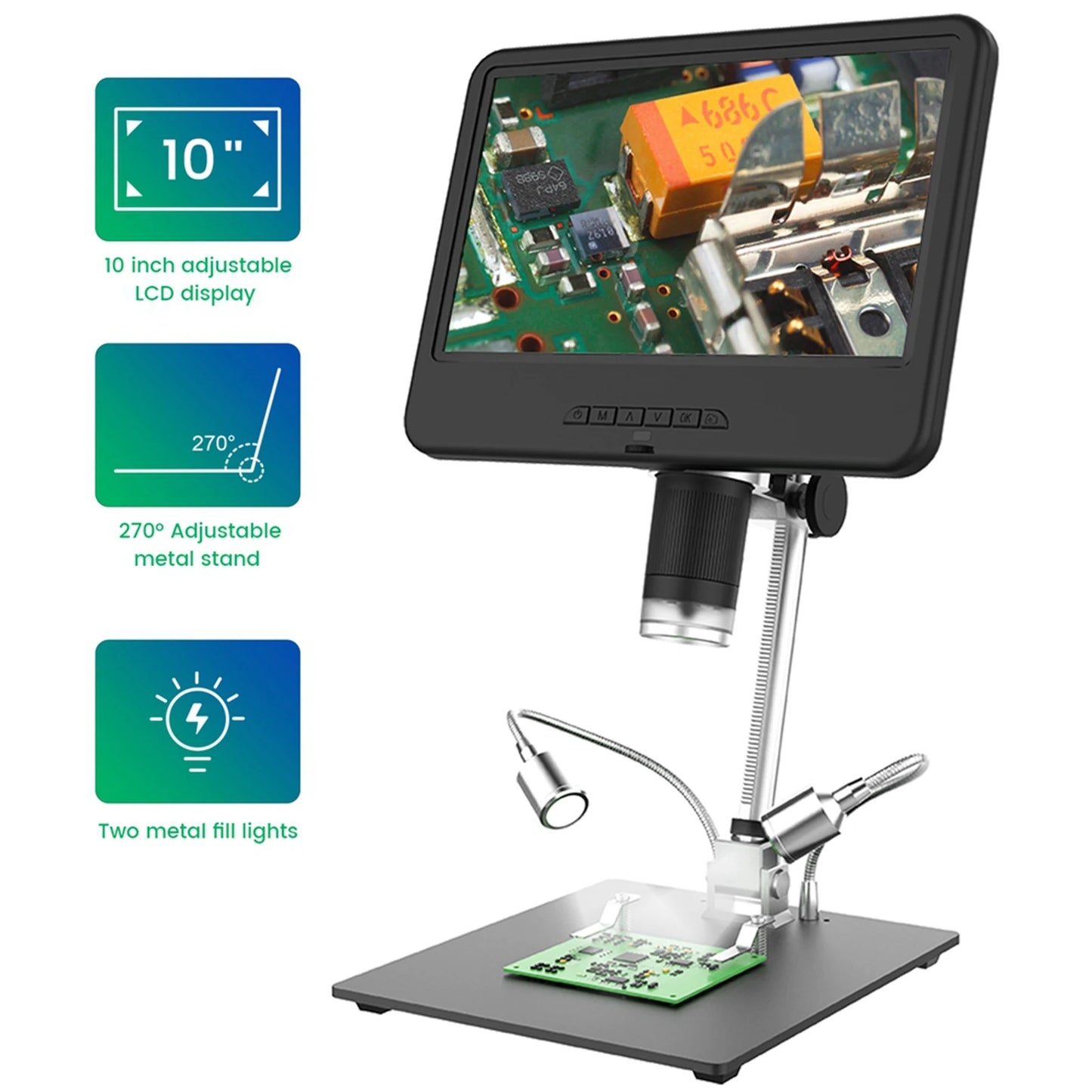 10.1in LCD Digital Microscope for Circuit Board Inspection