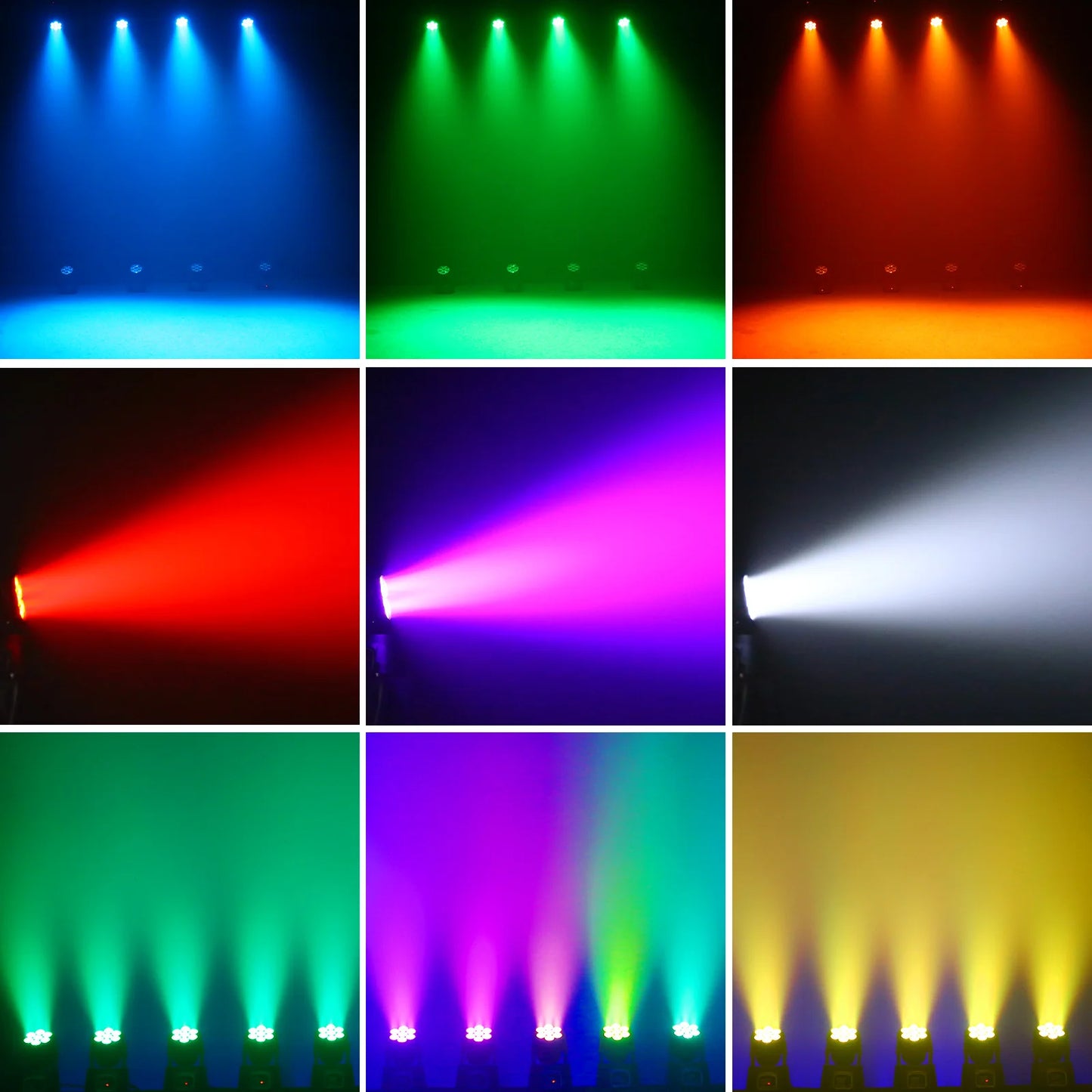 2 Pack 105W Moving Head Stage Lights with RGBW LEDs