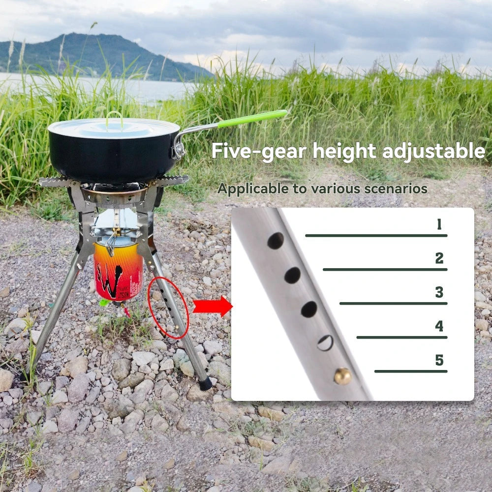 6800W Portable Gas Camping Stove for Outdoor Cooking