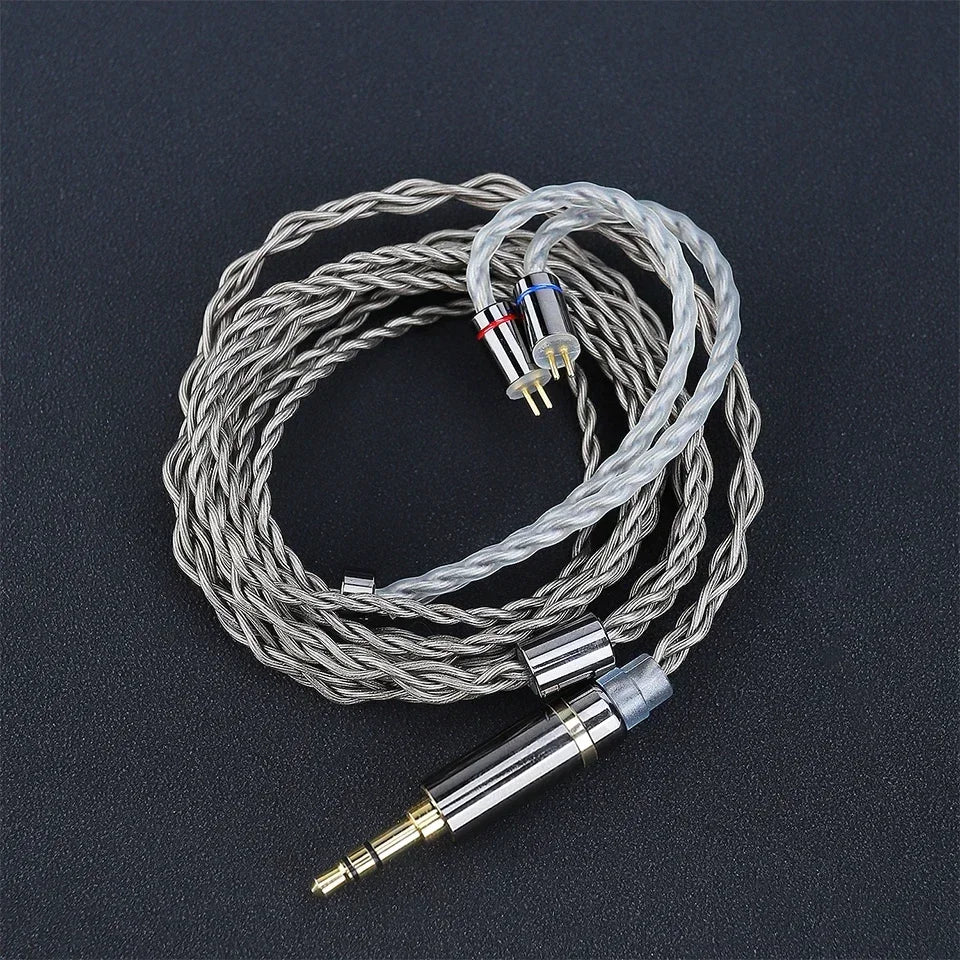 Silver MP145 Planar Magnetic 4.4mm HiFi Earbuds