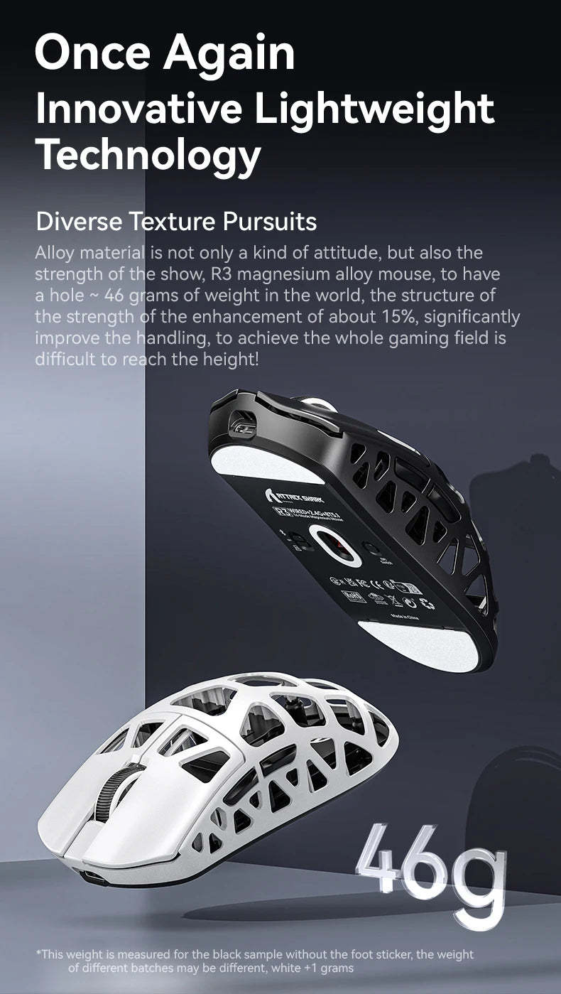 Ergonomic 8K Hz Gaming Mouse White Edition
