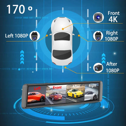 12-Inch 4K Dash Cam ADAS Blind Spot Monitor