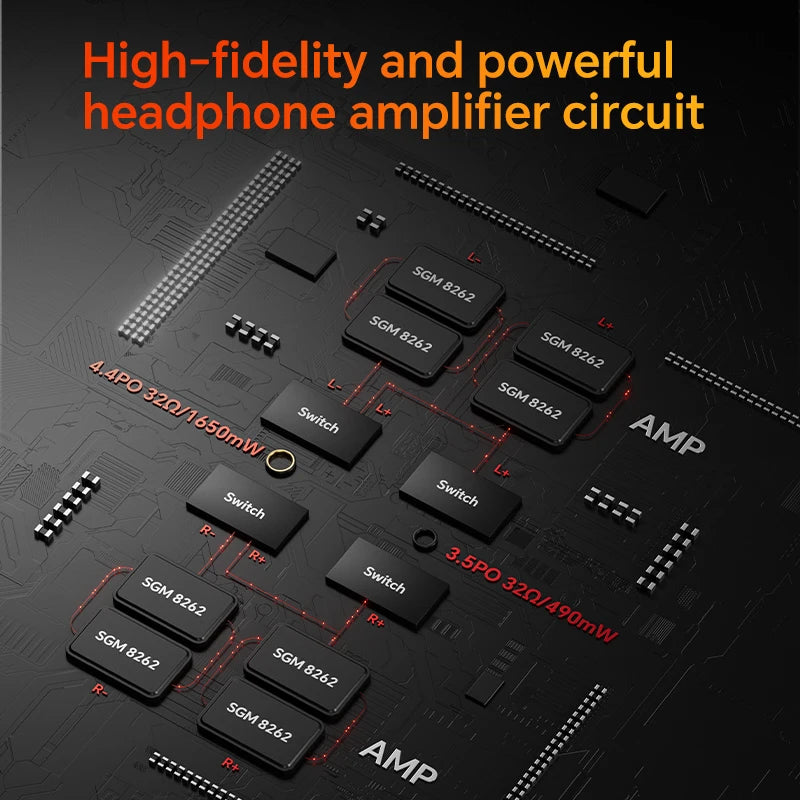 Portable MP3 Player with 4.4mm Balanced Output and Storage Case