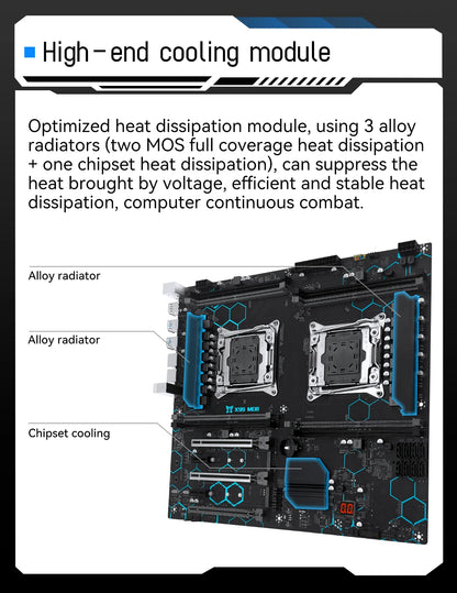 X99 MD8 LGA2011-3 Server Motherboard with C612 Chip