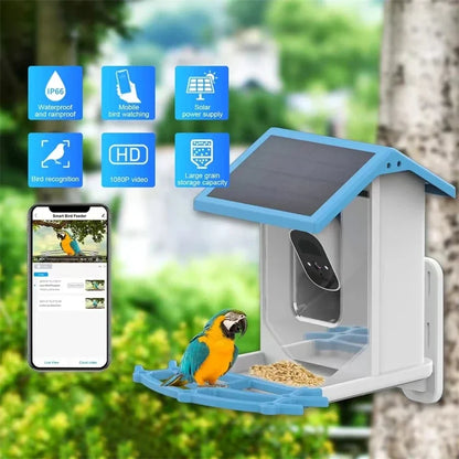 4G Smart Bird Feeder with 2.4K Camera Solar Powered