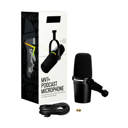Dynamic Podcast Microphone with USB-C XLR and LED Panel