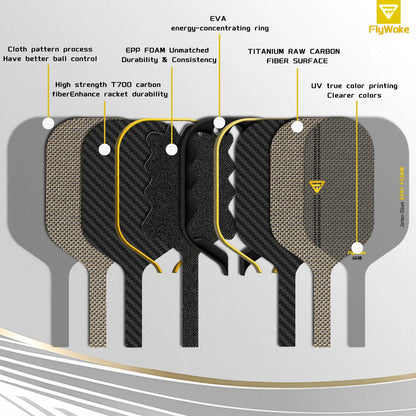 Professional Carbon Fiber Pickleball Paddle with EVA Core