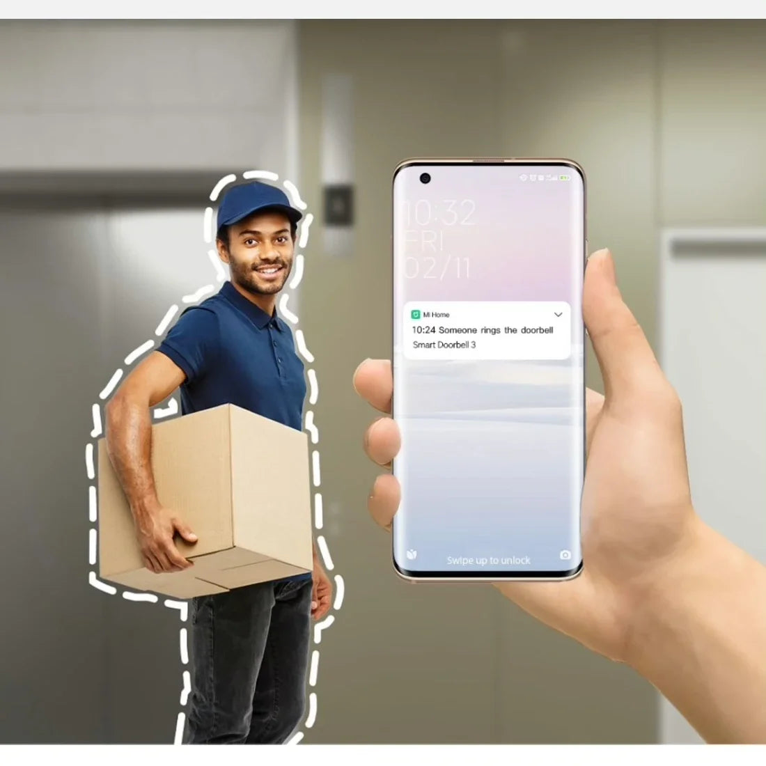 2K Smart Video Doorbell with Night Vision and AI Alerts