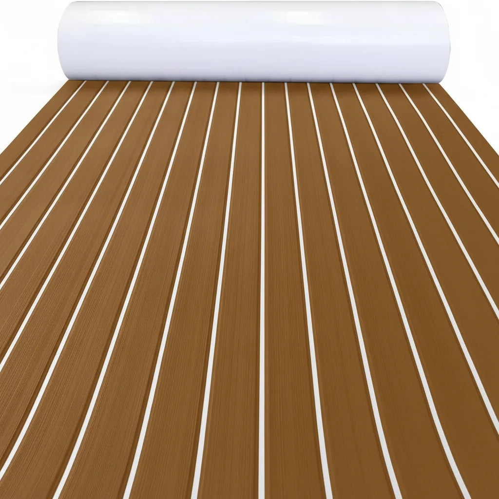 Self Adhesive Marine Flooring Faux Teak EVA Foam Sheet