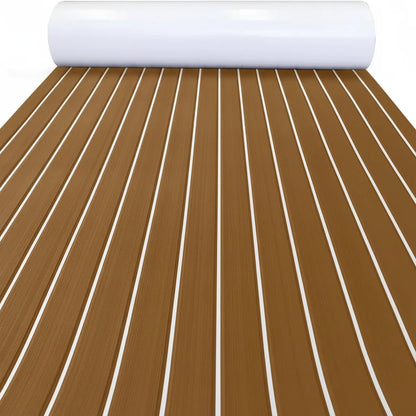 Self Adhesive Marine Flooring Faux Teak EVA Foam Sheet