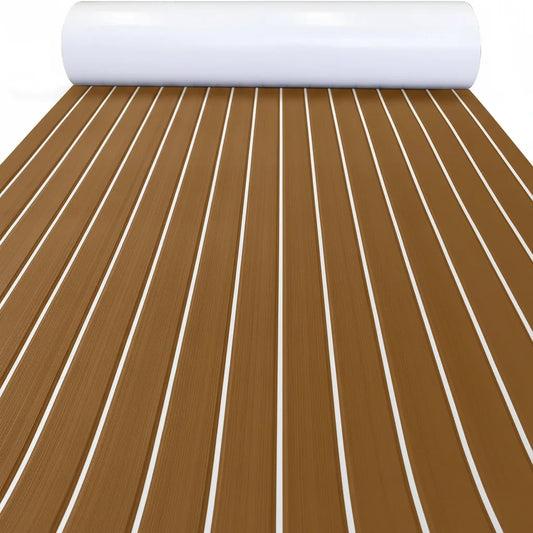 Self Adhesive Marine Flooring Faux Teak EVA Foam Sheet