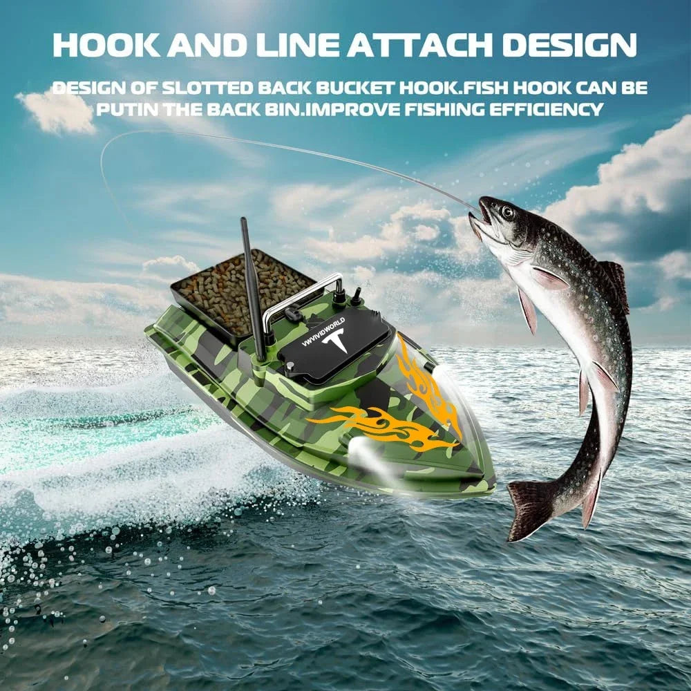 Portable RC Fishing Bait Boat 23200mAh with 8 Hour Runtime