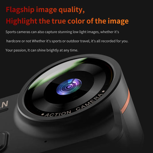 128GB 5K Sports Camera Wide Angle Video Recording