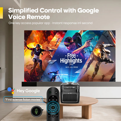 Portable Ultra Short Throw Projector 8K 1080p Auto Focus