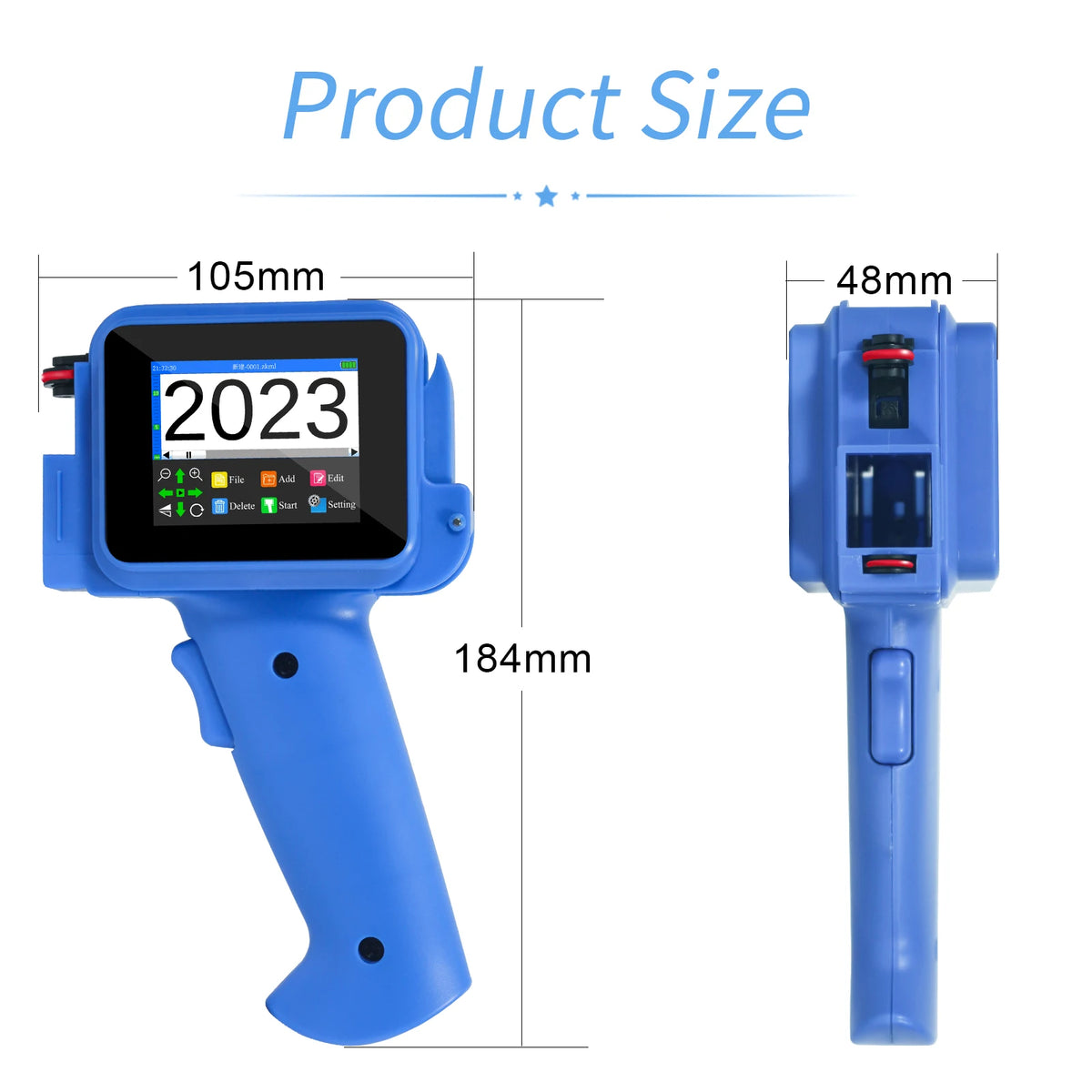 Mini Handheld Inkjet Printer QR Barcode Batch Date Coding
