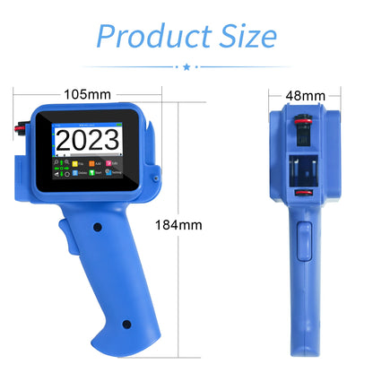Mini Handheld Inkjet Printer QR Barcode Batch Date Coding