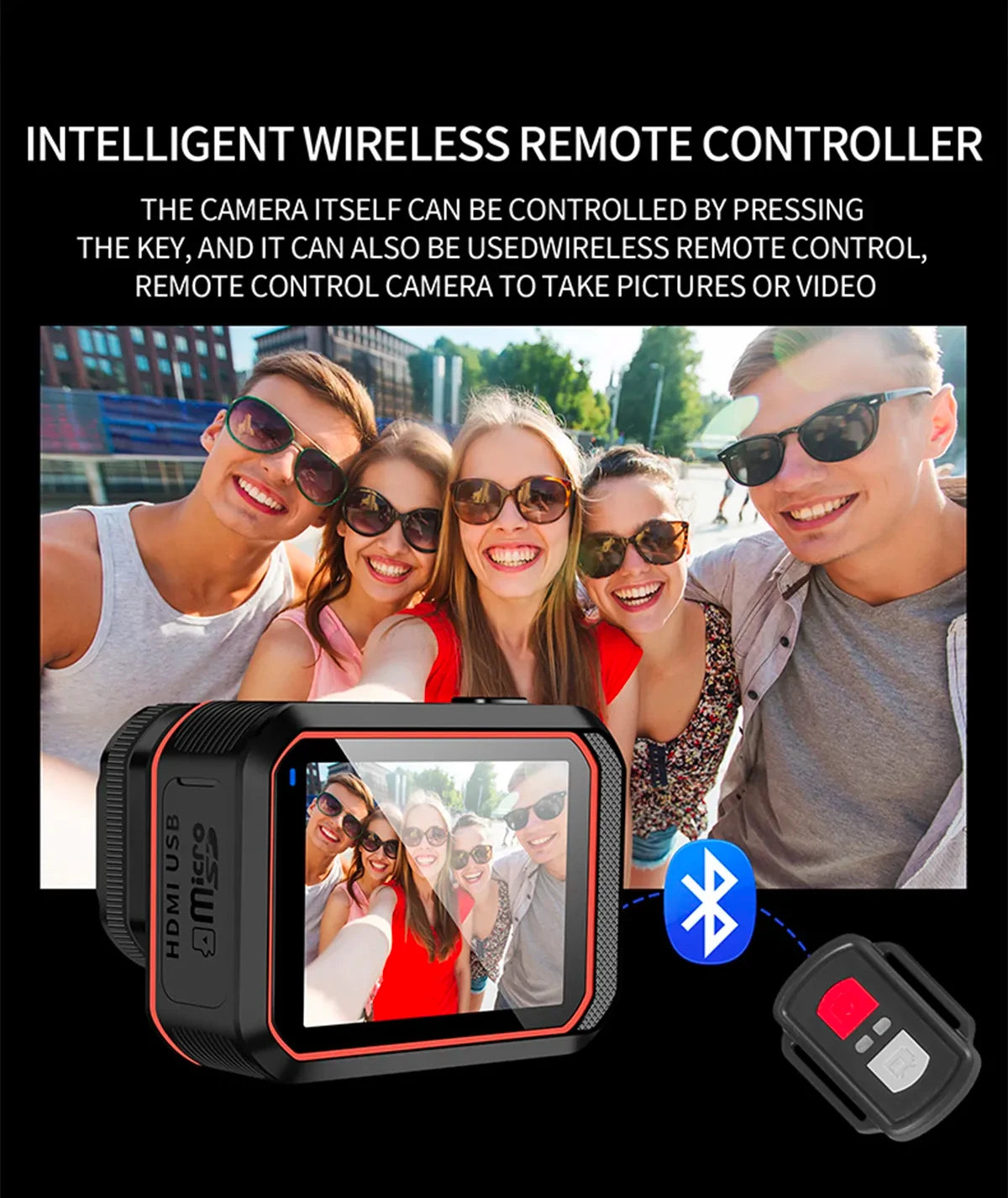 4K Action Camera with Remote and Sport Accessories