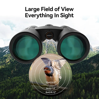 8x32 Waterproof Binoculars Wide View Bak4 Prism