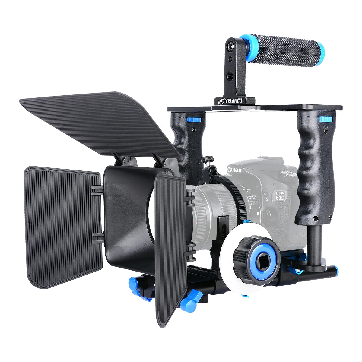 Universal Camera Cage Rig Kit with Grip Handle Cold Shoe