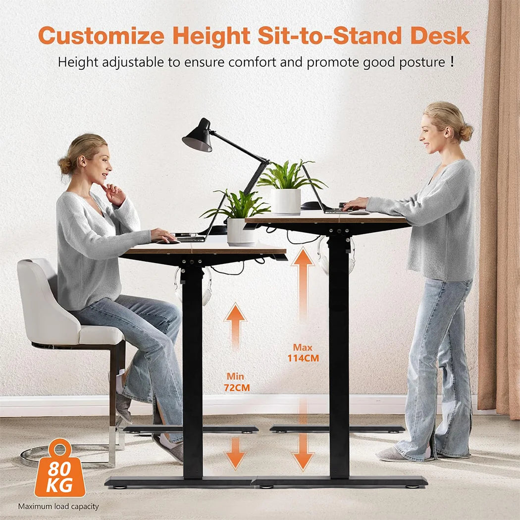 White 3-Stage Electric Standing Desk for Work and Gaming