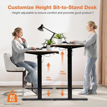 White 3-Stage Electric Standing Desk for Work and Gaming