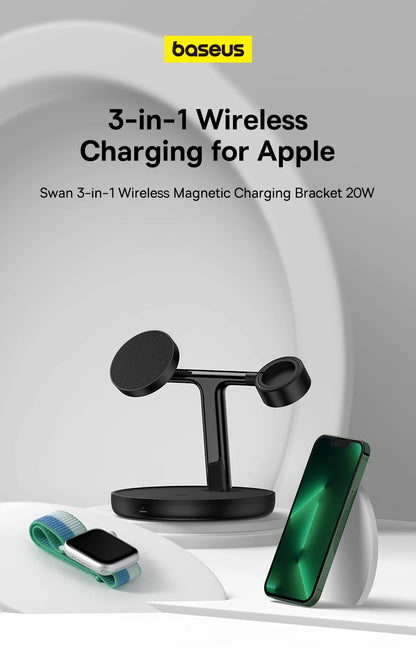 Wireless Charging Station for Phone Earbuds and Watch