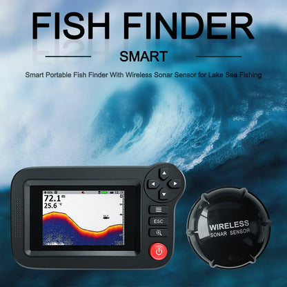 Waterproof Fishfinder Echo Sounder with LCD Display 200M