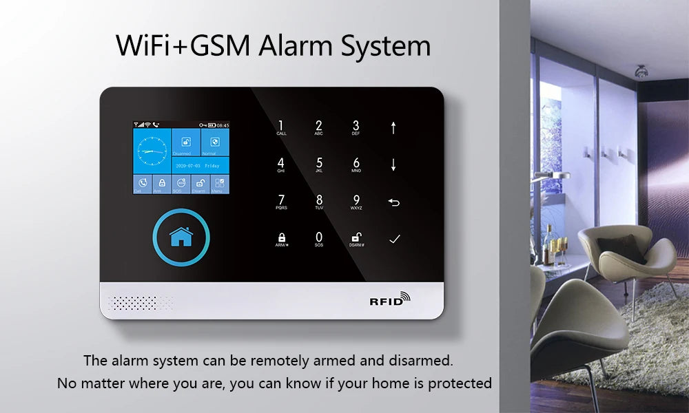 Wireless Security Kit 11 Door 4 PIR 4 RFID