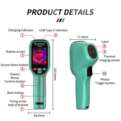 Durable Thermal Imaging Camera with Rechargeable Battery