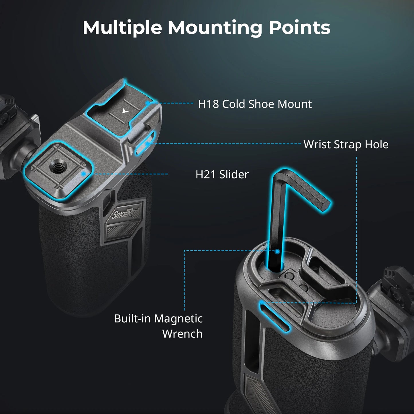 Quick Release Rotating Side Handle Kit 360° Adjustable