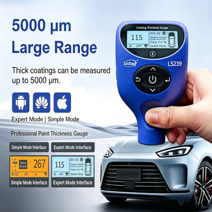 Digital Paint Thickness Gauge 5000um Auto Coating Meter