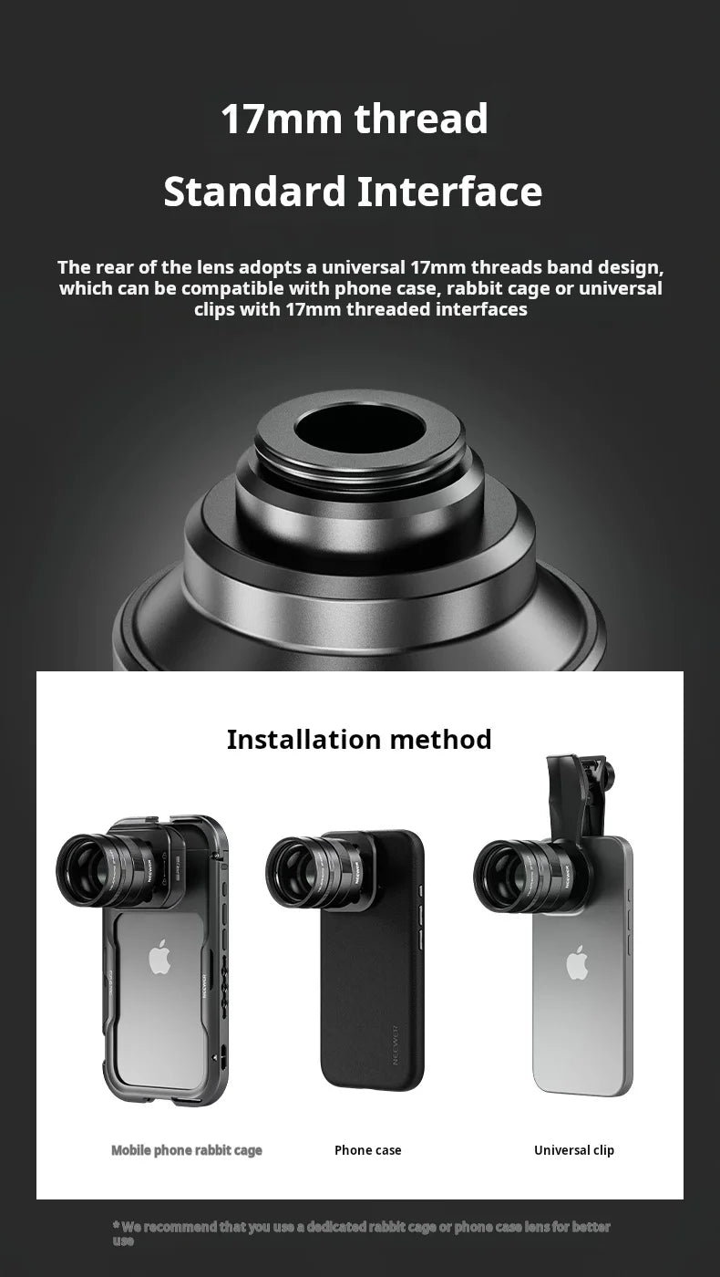 Two Times Telephoto Lens Clip On for Smartphone Photography