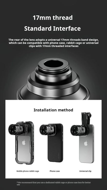 Telephoto and Macro Lens Two Times Magnification for Phones