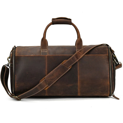 Mens Travel Duffel Bag with Clothes Cover Coffee