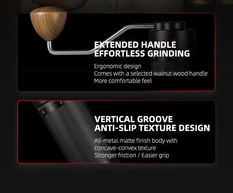 Manual Coffee Grinder with Adjustable Conical Burr for Espresso