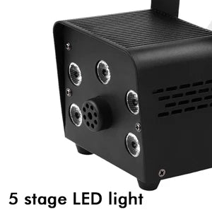 4 Piece Fog Machine Set with Colourful LED Stage Lighting