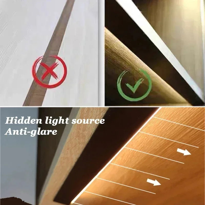 Cold White 100CM LED Wardrobe Lights Black 10pcs