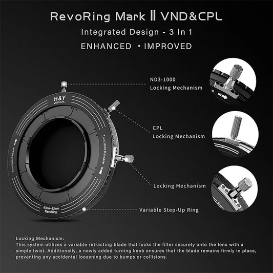 Variable ND CPL Camera Lens Filter 67-82mm
