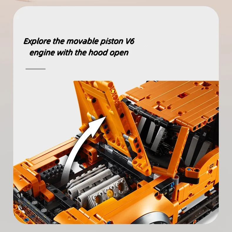 1:10 Scale Off-Road Pickup Truck Building Blocks Set
