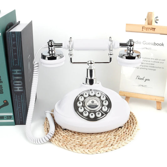 Portable Audio Guestbook Phone White Wedding Voice Recording