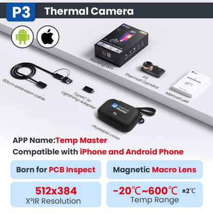 Portable Macro Thermal Imaging Camera 512x384 Resolution