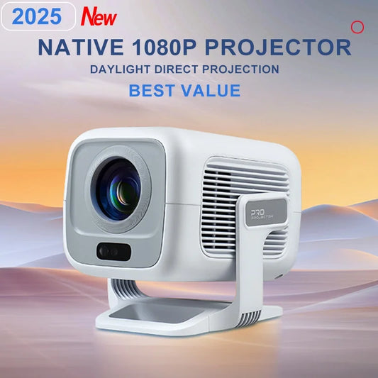 1080p Smart Projector with WiFi6 Bag and Auto Focus