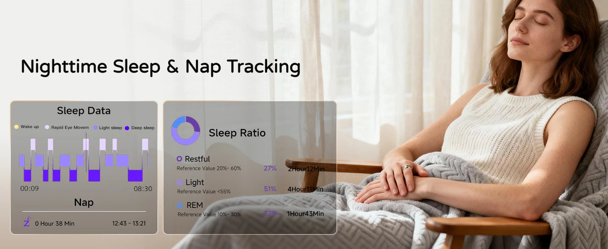 Smart Ring with AI Analysis Fitness and Sleep Tracking