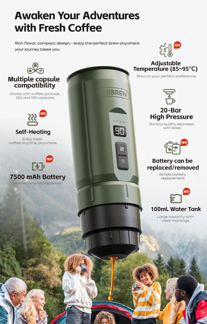 Rugged Portable Espresso Maker for Travel and Outdoor Use