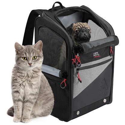 Portable Motorcycle Pet Carrier Backpack 44L for Dogs and Cats