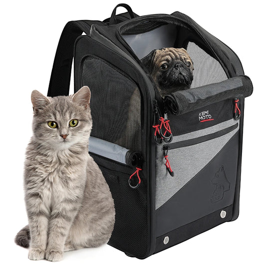 Portable Motorcycle Pet Carrier Backpack 44L for Dogs and Cats